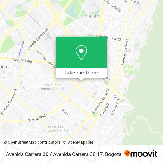 Mapa de Avenida Carrera 30 / Avenida Carrera 30 17