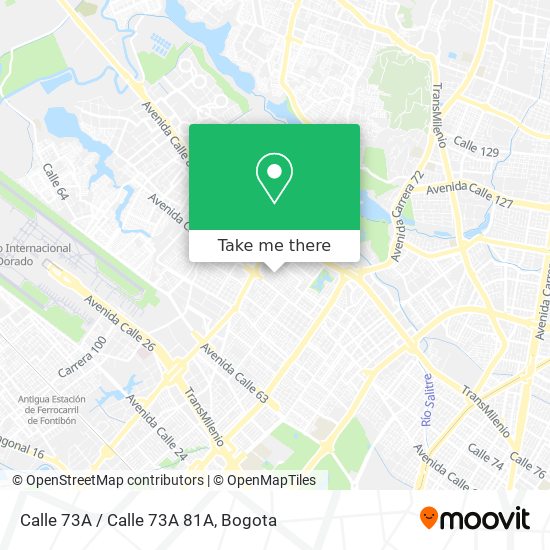 Calle 73A / Calle 73A 81A map