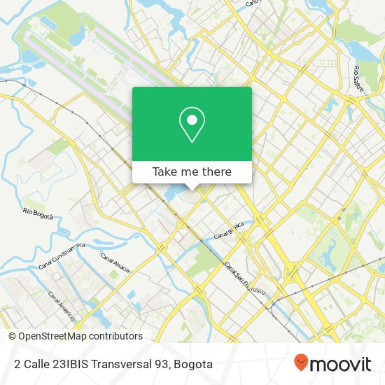 Mapa de 2 Calle 23IBIS Transversal 93