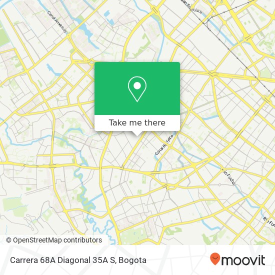 Mapa de Carrera 68A Diagonal 35A S