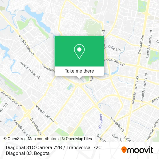 Mapa de Diagonal 81C Carrera 72B / Transversal 72C Diagonal 83