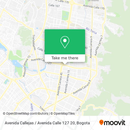 Avenida Callejas / Avenida Calle 127 20 map