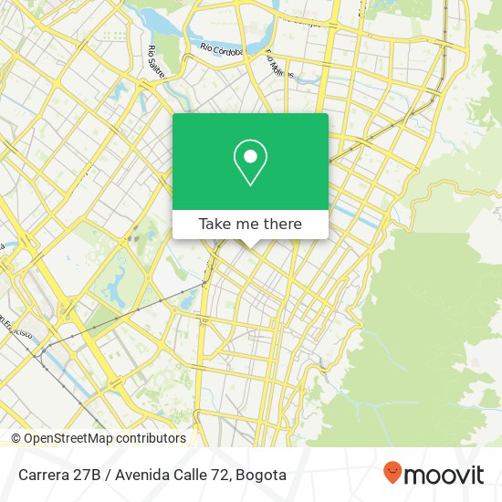 Mapa de Carrera 27B / Avenida Calle 72