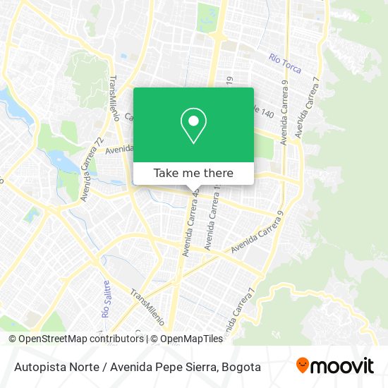 Autopista Norte / Avenida Pepe Sierra map