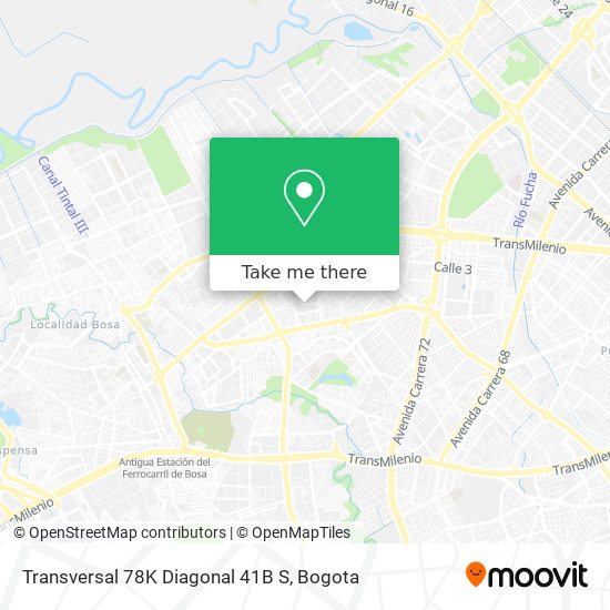 Mapa de Transversal 78K Diagonal 41B S