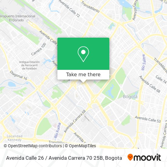 Avenida Calle 26 / Avenida Carrera 70 25B map