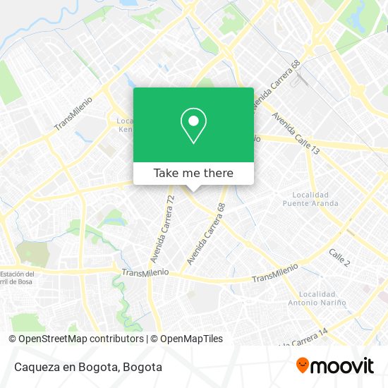 Mapa de Caqueza en Bogota