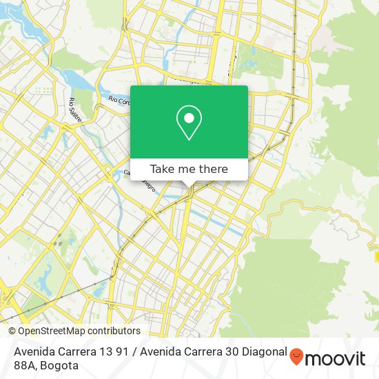Avenida Carrera 13 91 / Avenida Carrera 30 Diagonal 88A map