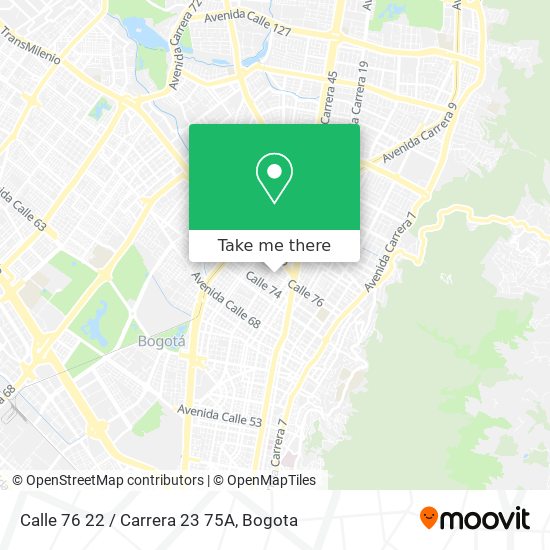 Calle 76 22 / Carrera 23 75A map