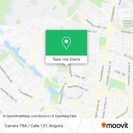 Carrera 78A / Calle 131 map