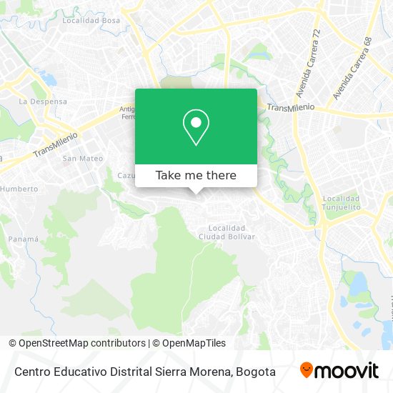 Mapa de Centro Educativo Distrital Sierra Morena