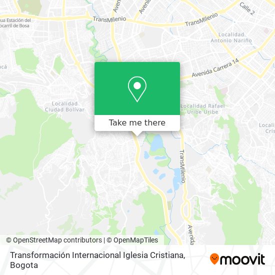 Transformación Internacional Iglesia Cristiana map