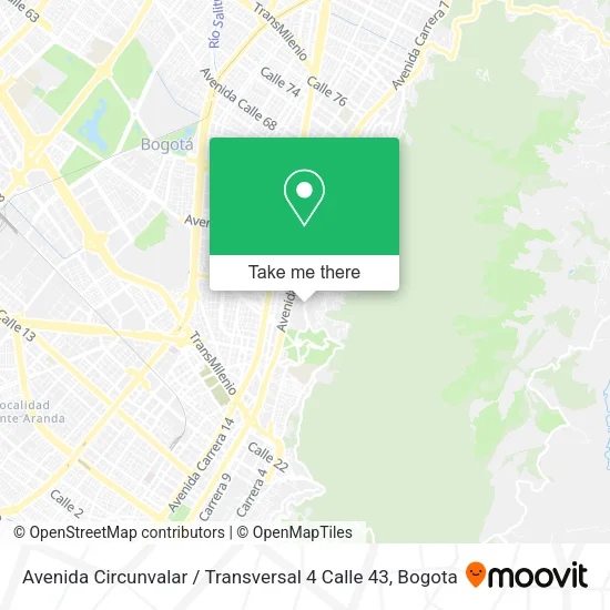 Mapa de Avenida Circunvalar / Transversal 4 Calle 43
