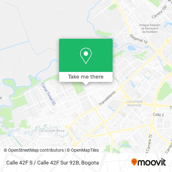 Calle 42F S / Calle 42F Sur 92B map