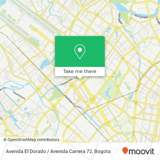 Avenida El Dorado / Avenida Carrera 72 map