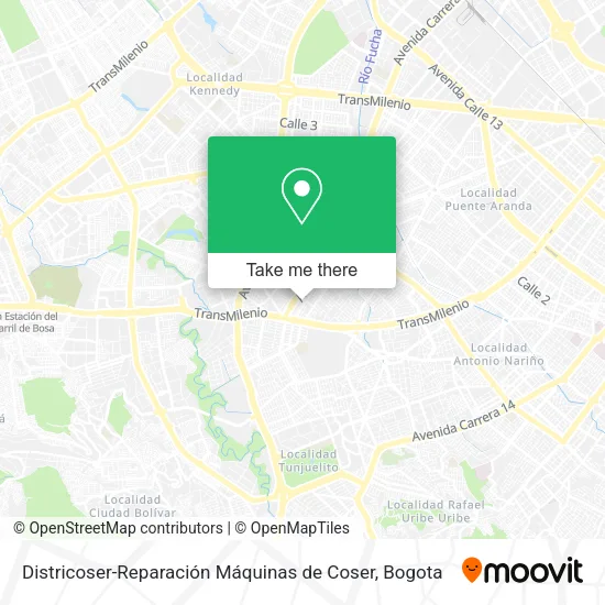 Mapa de Districoser-Reparación Máquinas de Coser