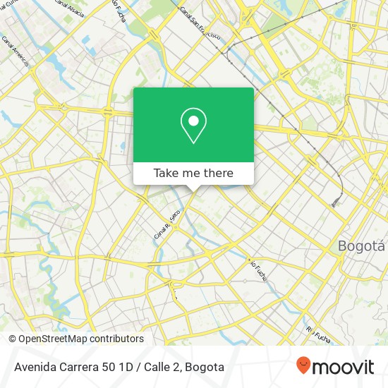 Mapa de Avenida Carrera 50 1D / Calle 2