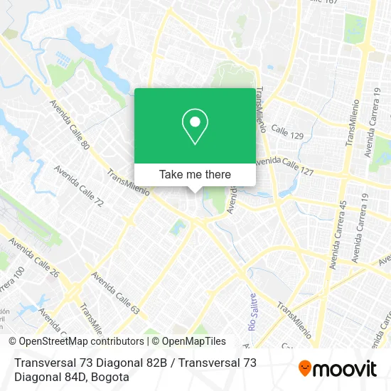 Mapa de Transversal 73 Diagonal 82B / Transversal 73 Diagonal 84D
