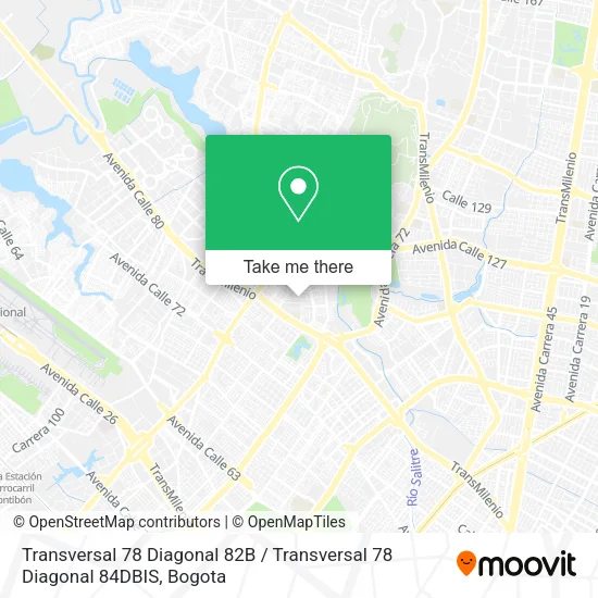 Mapa de Transversal 78 Diagonal 82B / Transversal 78 Diagonal 84DBIS