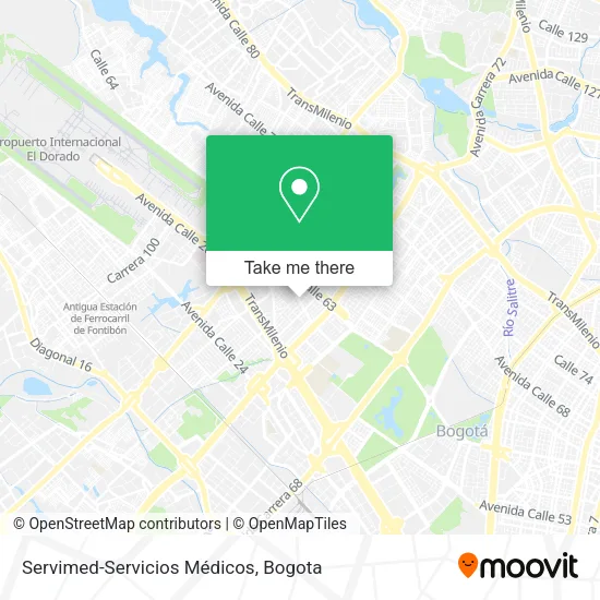 Mapa de Servimed-Servicios Médicos