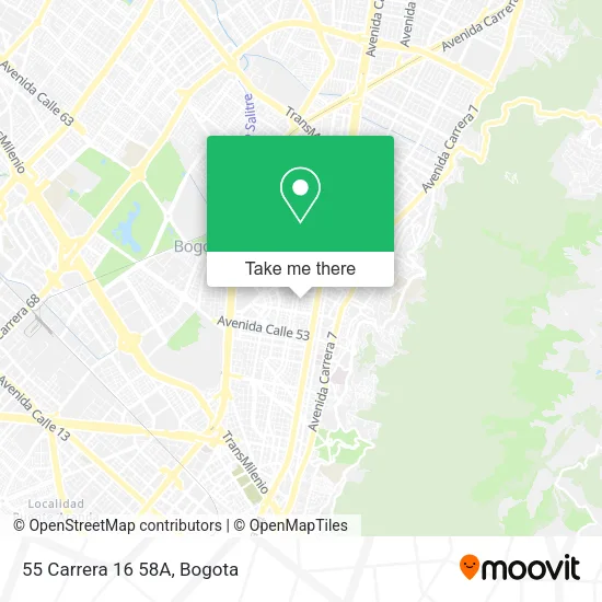 55 Carrera 16 58A map