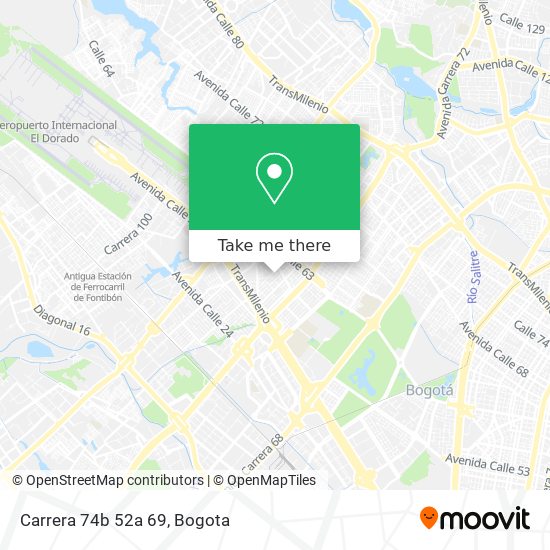 Mapa de Carrera 74b 52a 69