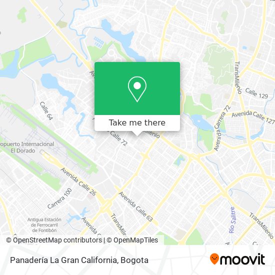Mapa de Panadería La Gran California