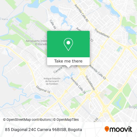 85 Diagonal 24C Carrera 96BISB map