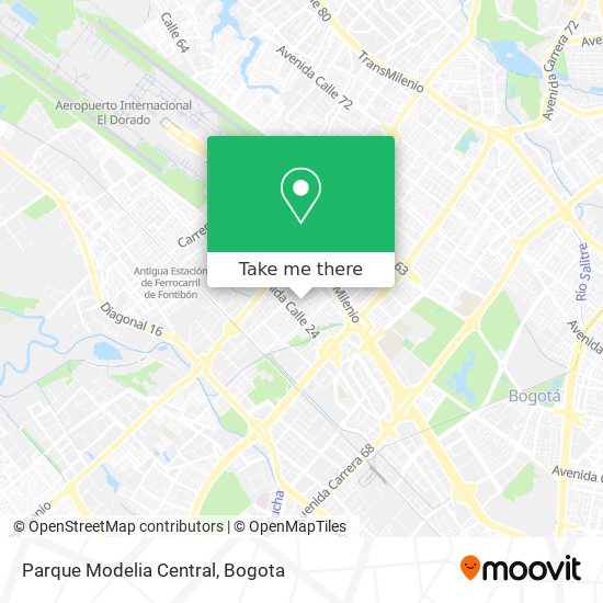 Parque Modelia Central map