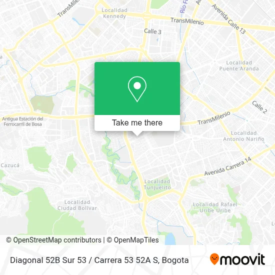 Diagonal 52B Sur 53 / Carrera 53 52A S map