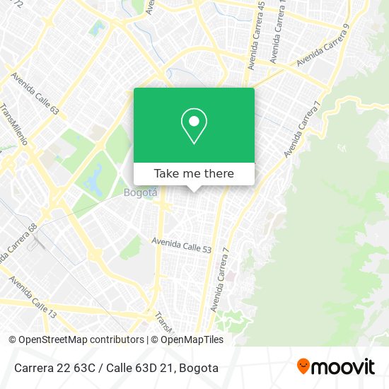 Carrera 22 63C / Calle 63D 21 map