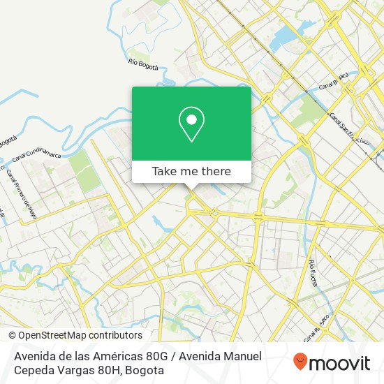 Avenida de las Américas 80G / Avenida Manuel Cepeda Vargas 80H map