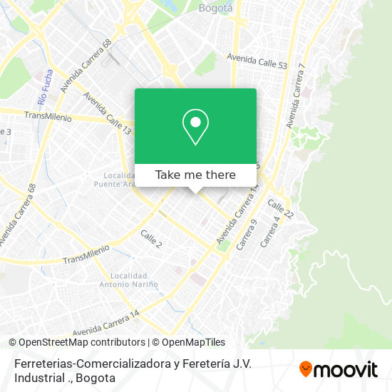 Ferreterias-Comercializadora y Feretería J.V. Industrial . map