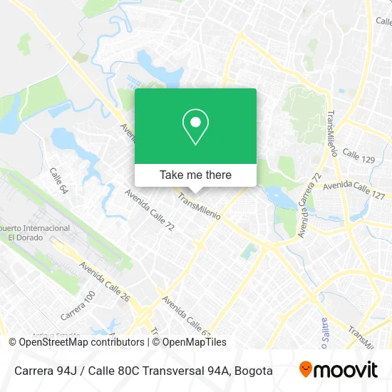 Mapa de Carrera 94J / Calle 80C Transversal 94A