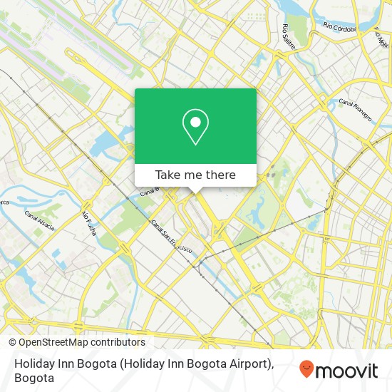 Holiday Inn Bogota map