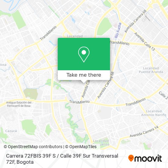 Carrera 72FBIS 39F S / Calle 39F Sur Transversal 72F map