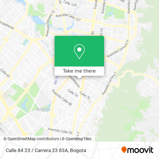 Mapa de Calle 84 23 / Carrera 23 83A