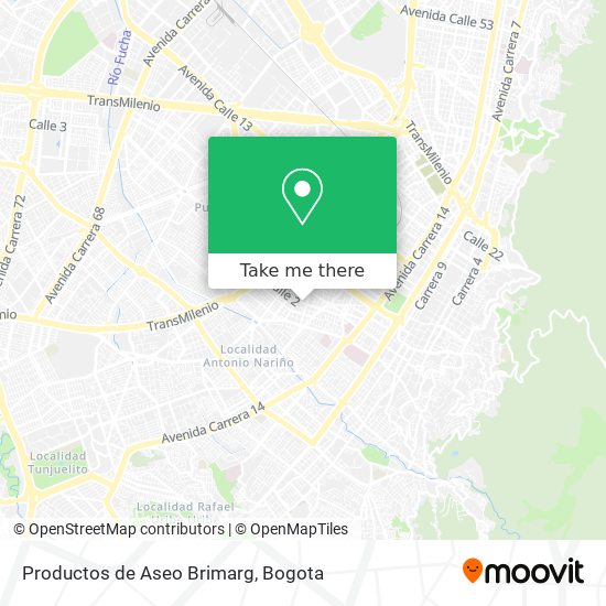 Productos de Aseo Brimarg map