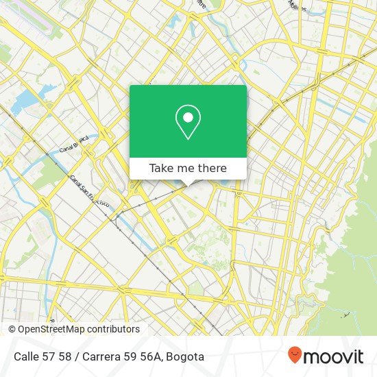Calle 57 58 / Carrera 59 56A map