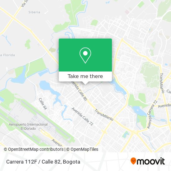 Mapa de Carrera 112F / Calle 82