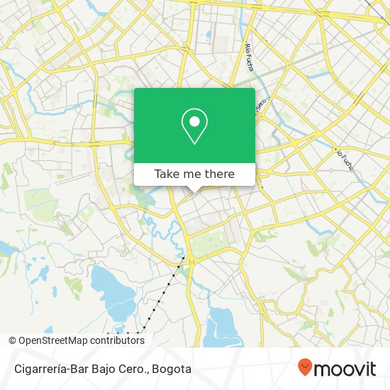 Mapa de Cigarrería-Bar Bajo Cero.
