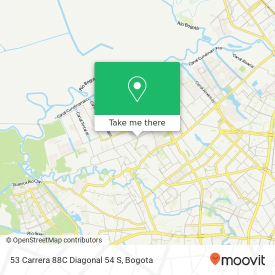 Mapa de 53 Carrera 88C Diagonal 54 S