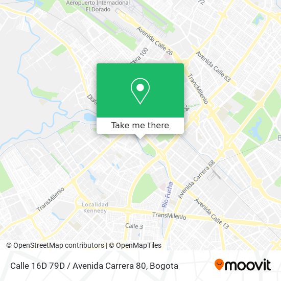 Mapa de Calle 16D 79D / Avenida Carrera 80