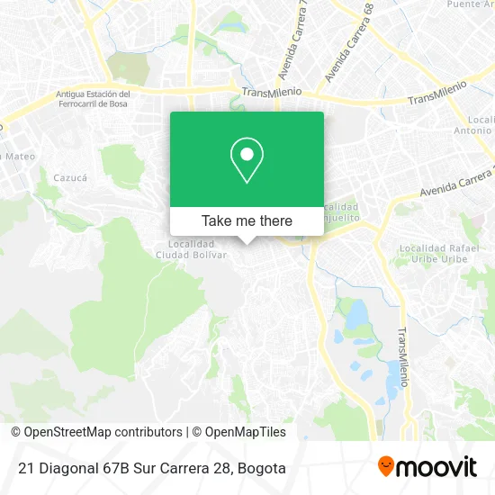 21 Diagonal 67B Sur Carrera 28 map