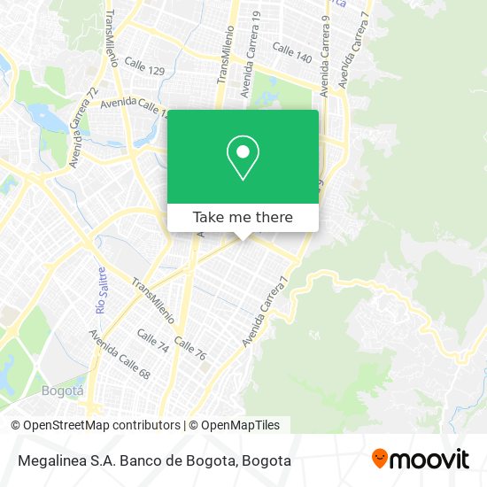 Megalinea S.A. Banco de Bogota map