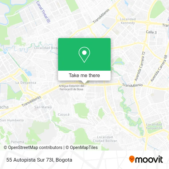 55 Autopista Sur 73I map