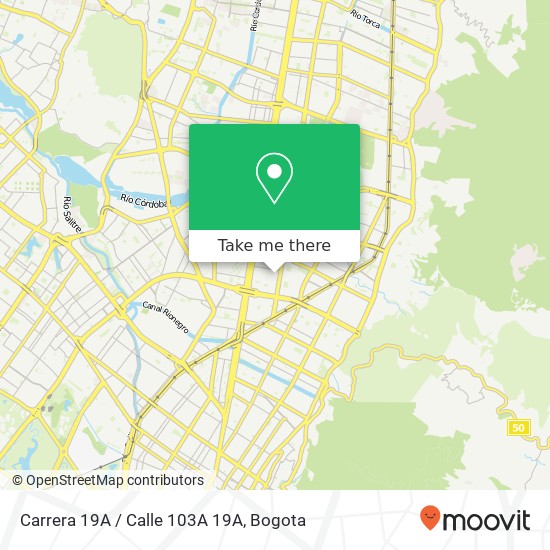 Mapa de Carrera 19A / Calle 103A 19A