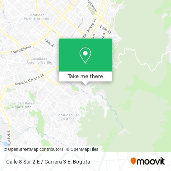 Mapa de Calle 8 Sur 2 E / Carrera 3 E