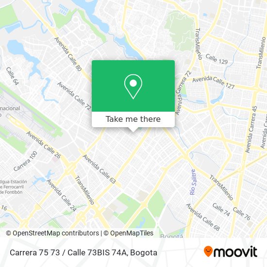 Carrera 75 73 / Calle 73BIS 74A map
