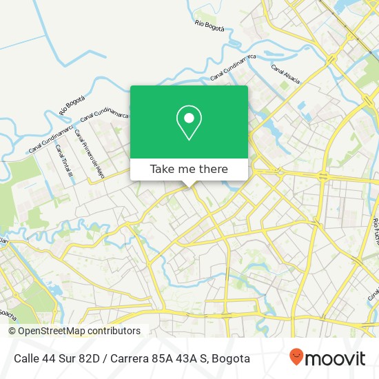 Calle 44 Sur 82D / Carrera 85A 43A S map